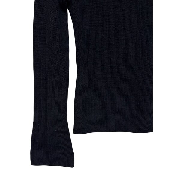 Reformation Romey Women's Sweater Rib Merino Wool Black Off Shoulder Small NWOT - Picture 3 of 11